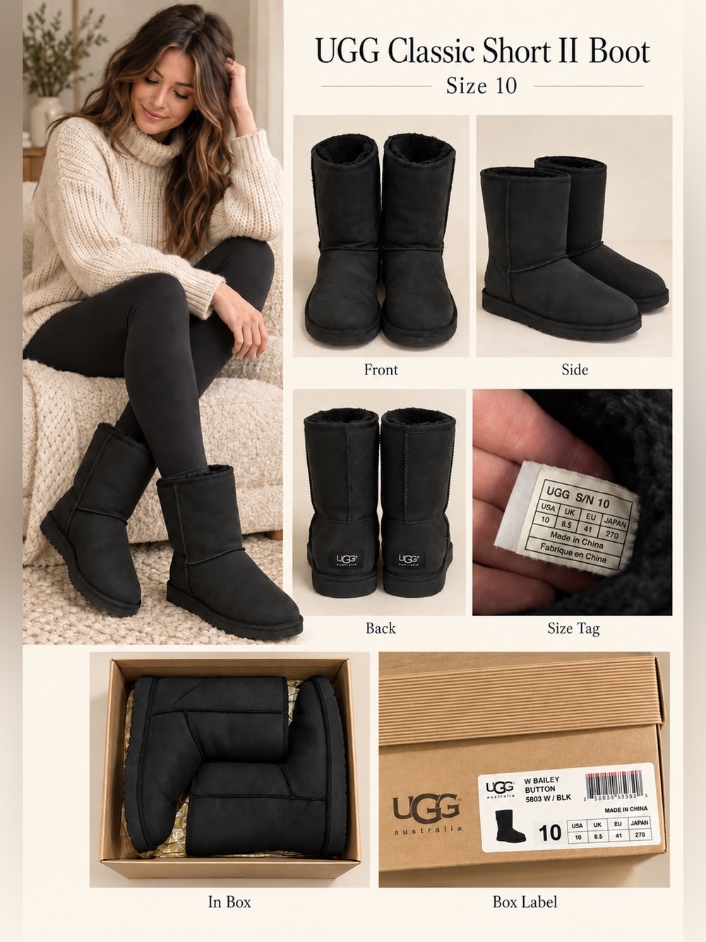 UGG Classic Short II Boot black